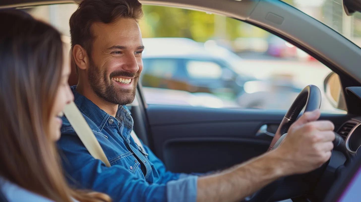 driving instructor teaching driving rules