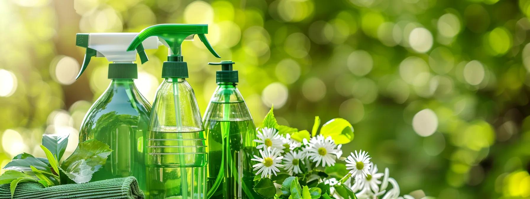 Eco-friendly cleaning products used for sustainable exterior cleaning