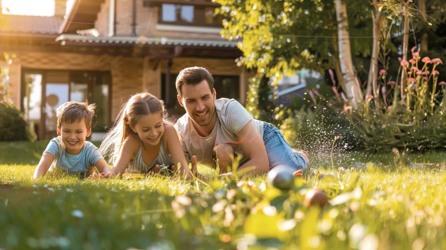 family enjoying pest free backyard