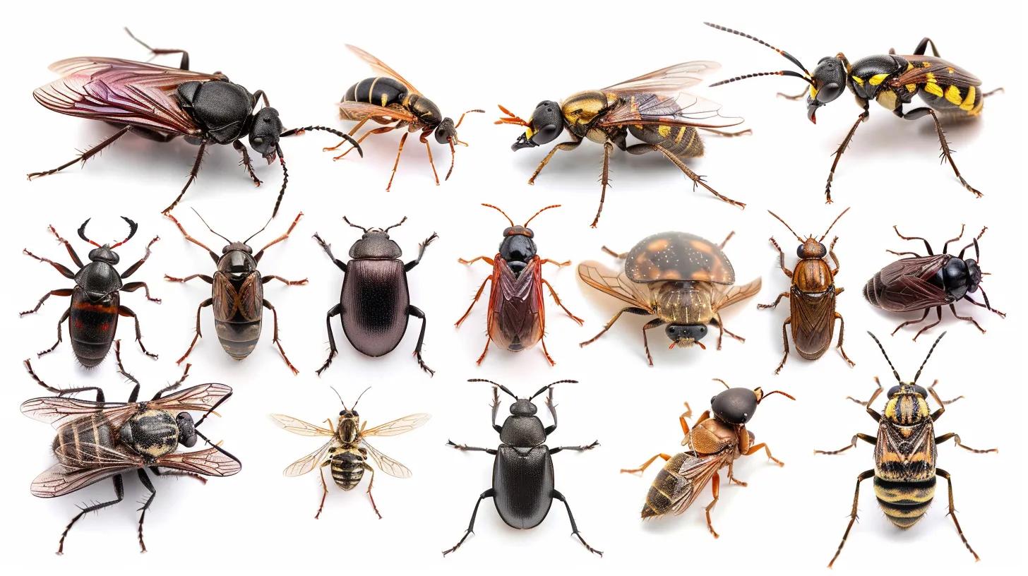 collage of common household pests