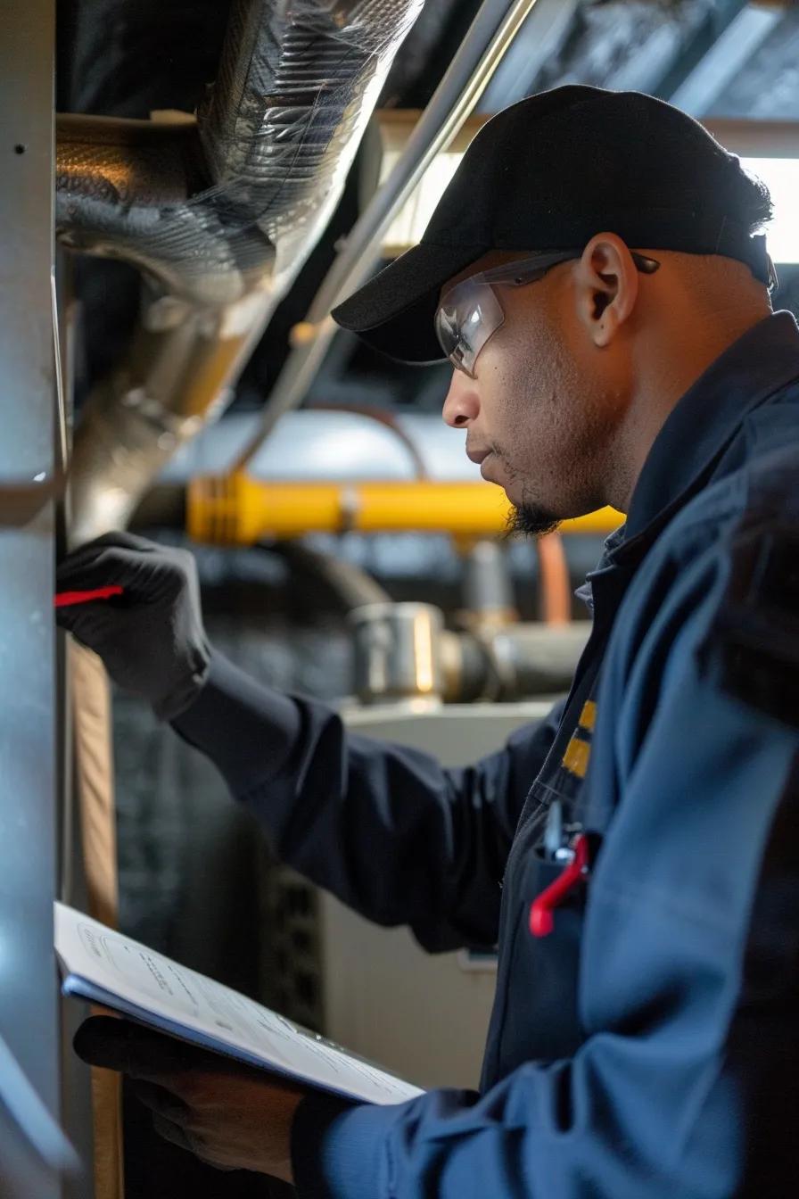 Technician inspecting clean HVAC ducts, highlighting the importance of duct cleaning for efficiency