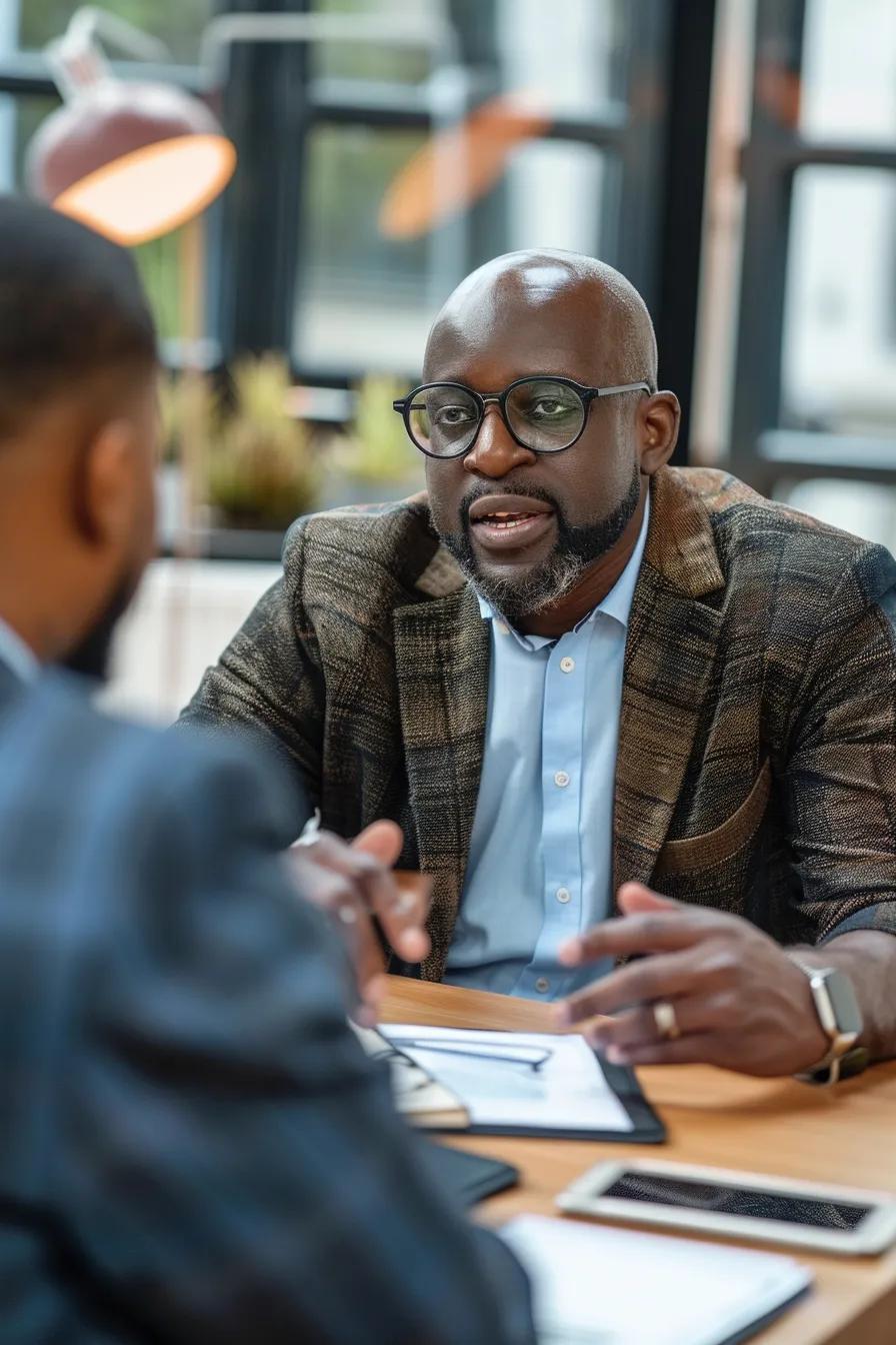 public adjuster talking with client