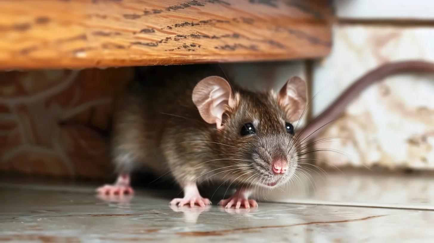 rodents under the cabinet