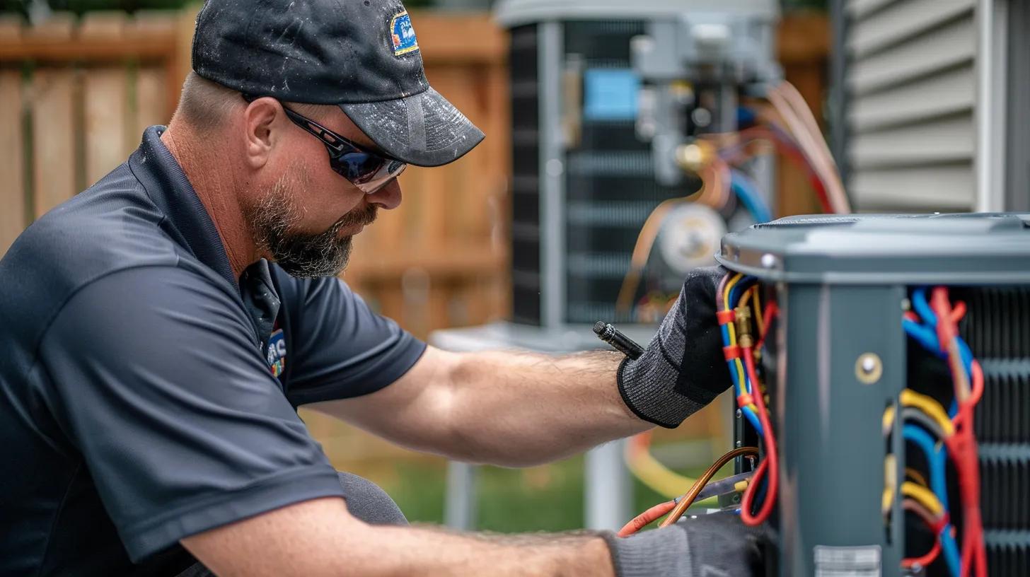 Protech HVAC technician Emergency doing AC repair in ocean city MD