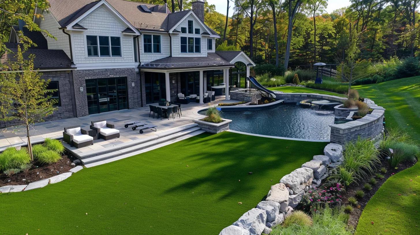 Beautifully installed artificial turf lawn in Sussex County