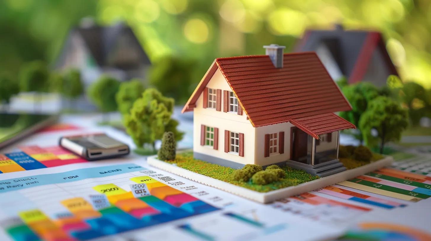 Create an image representing a real estate market report Create an image representing a real estate market report