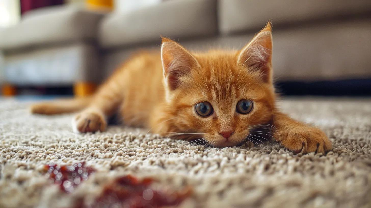 stains from pet on the carpet