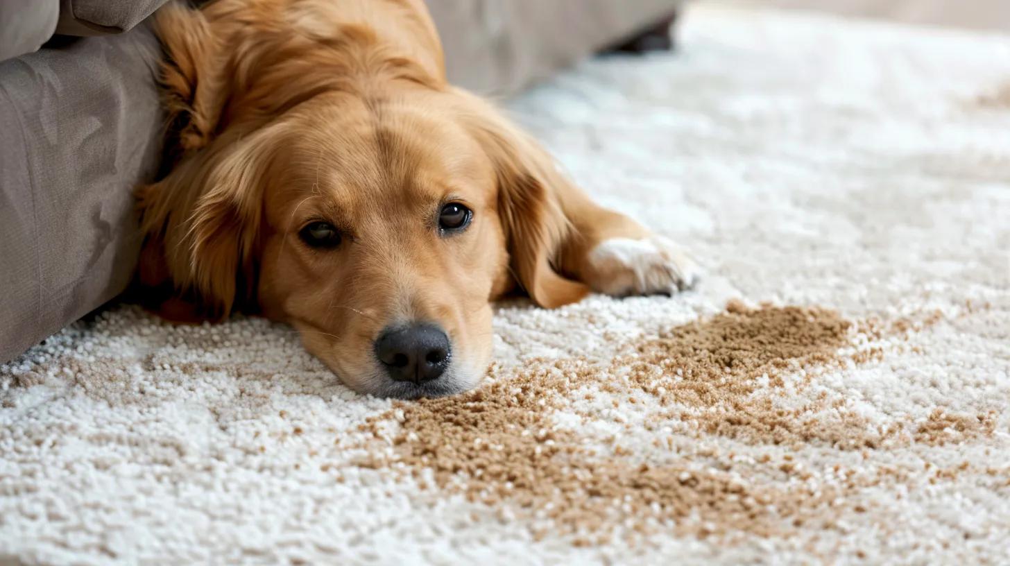 stains from pet on the carpet