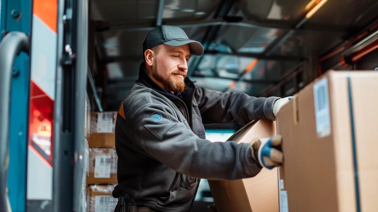 STASH Storage team member loading packed boxes into a delivery vehicle