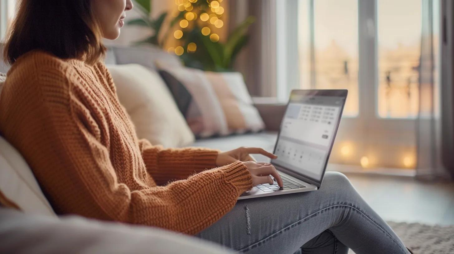 Customer using an online management system for convenient storage management at home