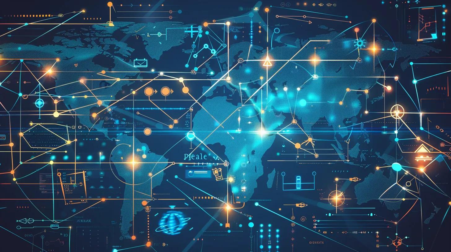Global map illustrating cross-border transactions and compliance checks for 2026 sanctions