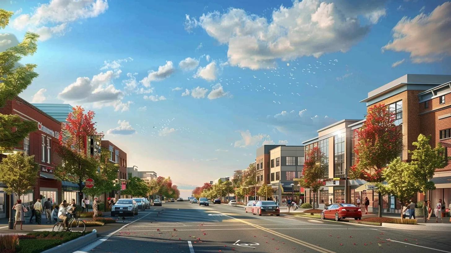 An emerging Northern Virginia neighborhood with new development and active streets
