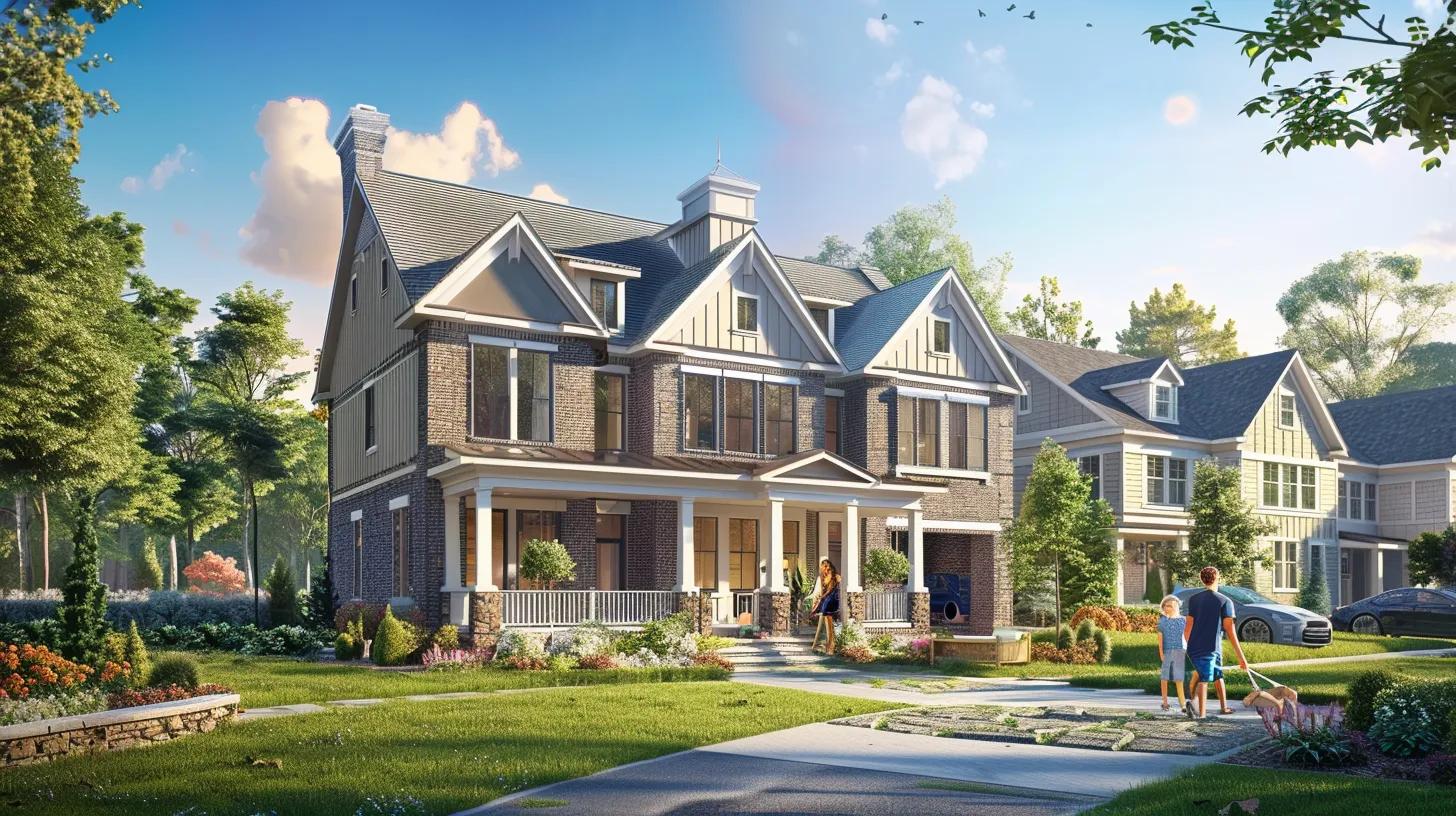 Family walking through a Northern Virginia home during the home‑buying process
