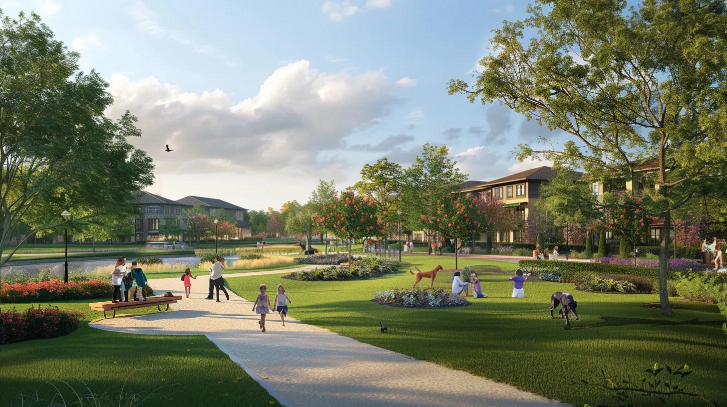 Community park in Northern Virginia showing neighborhood amenities that shape housing choices