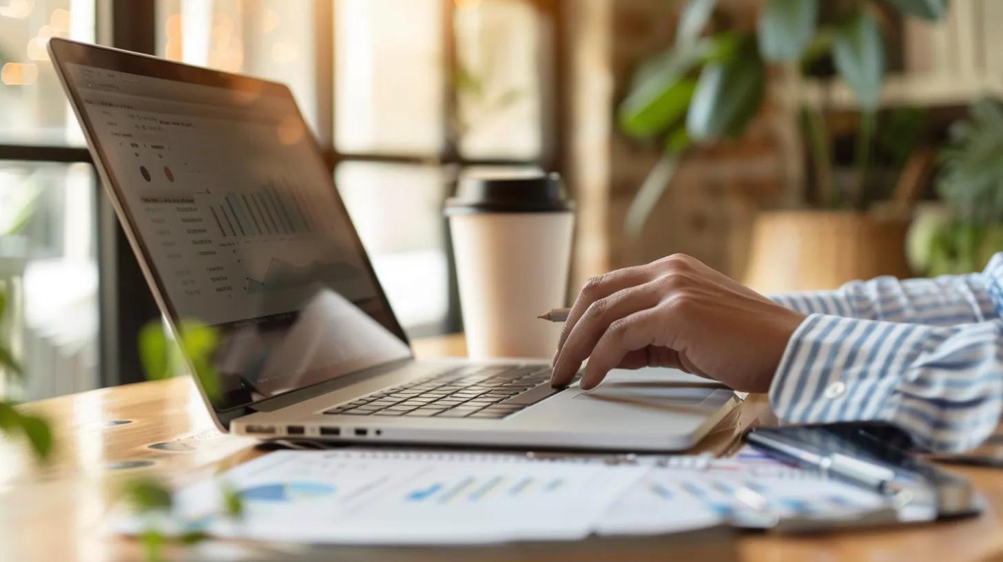 Person reviewing financial documents in a modern workspace for rental property financing