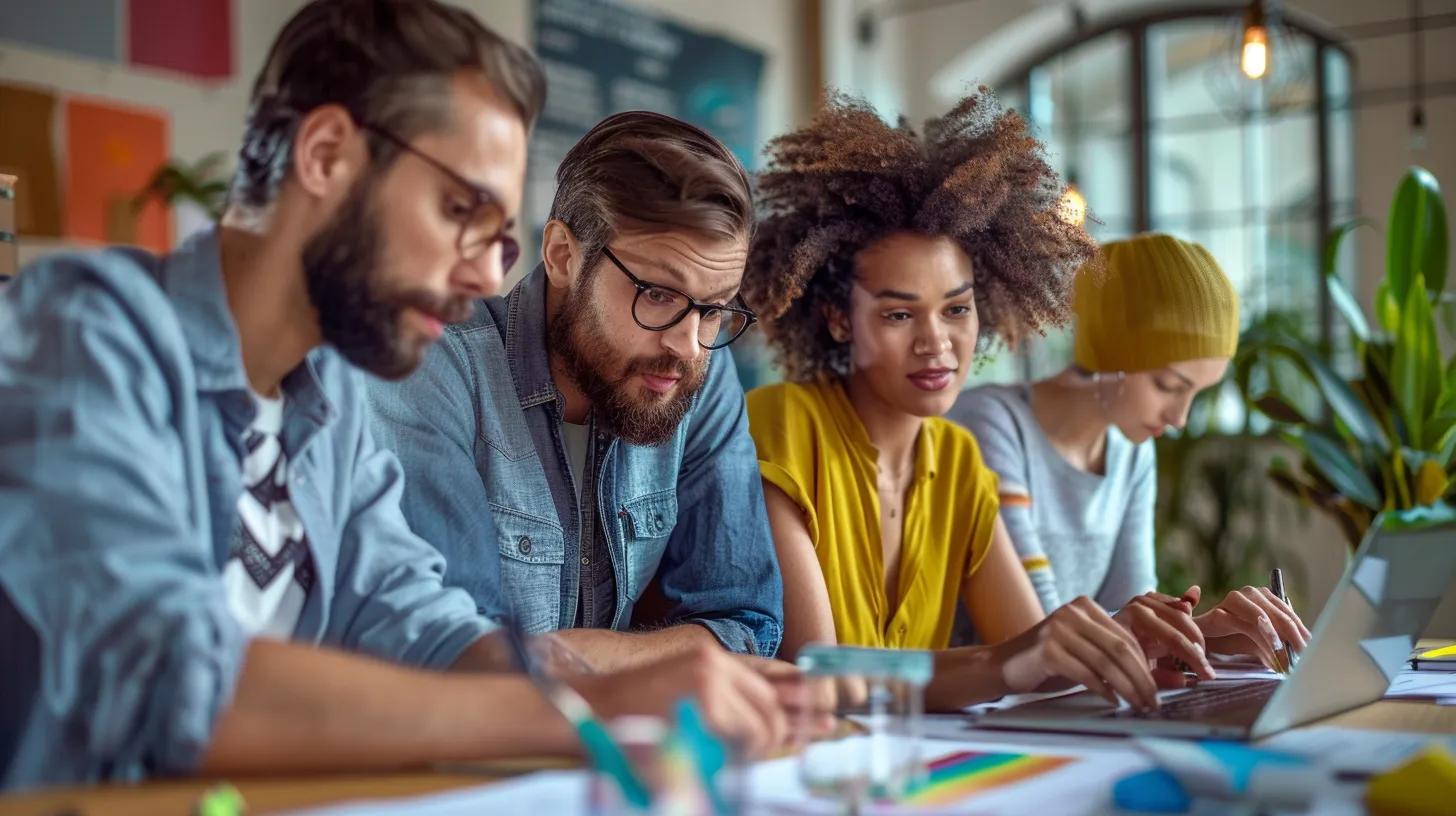 Homebuyers and advisor reviewing a housing inventory report in an office — seeing supply and demand dynamics