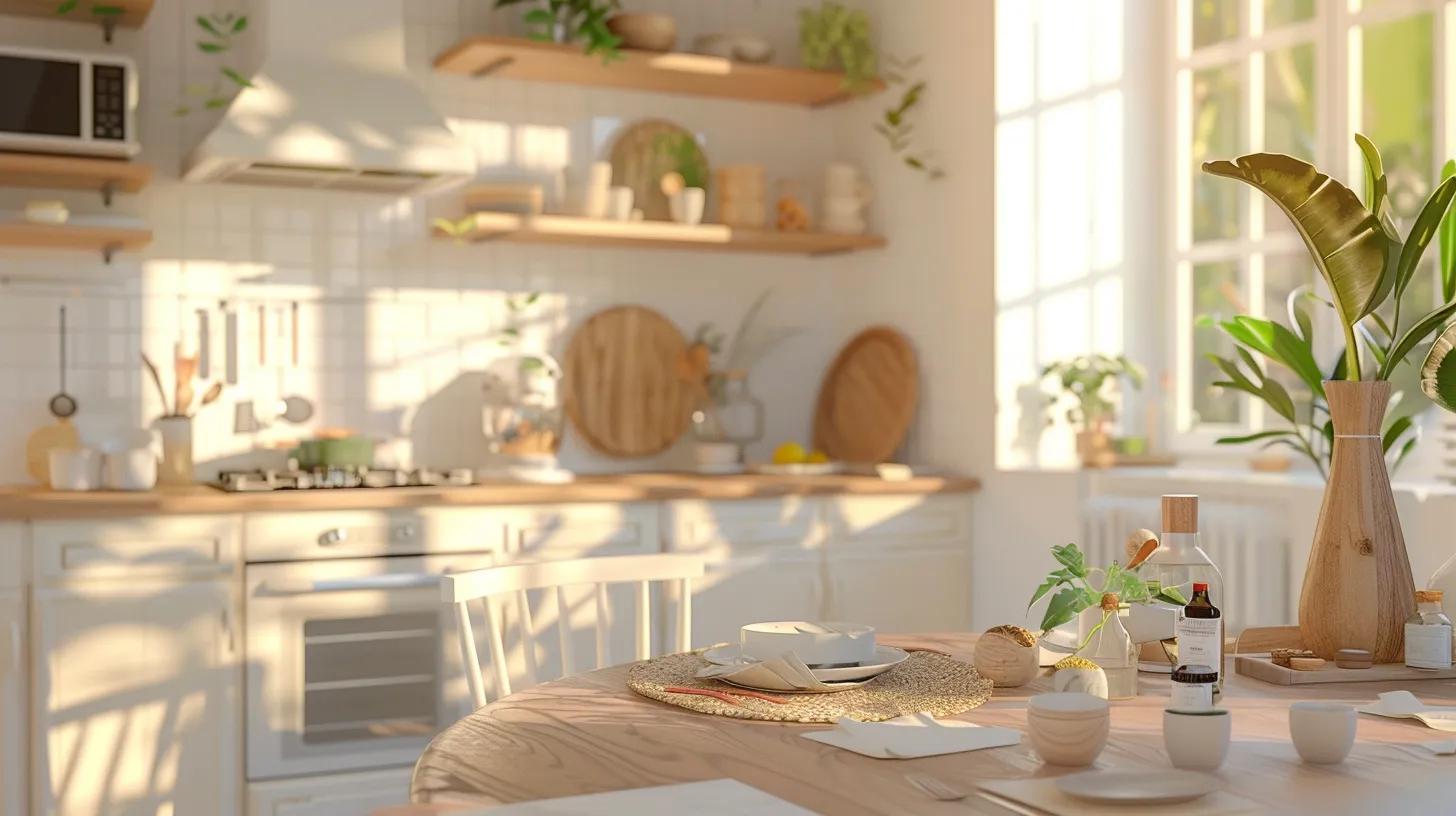 Cozy kitchen with budget-friendly staging enhancements