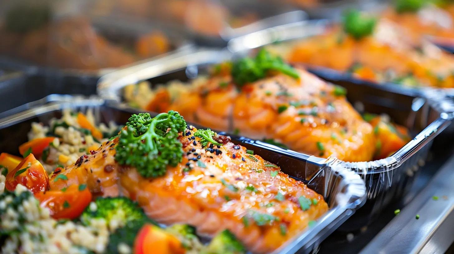 delicious prepared gourmet meals using the chef nourish logo on packaging