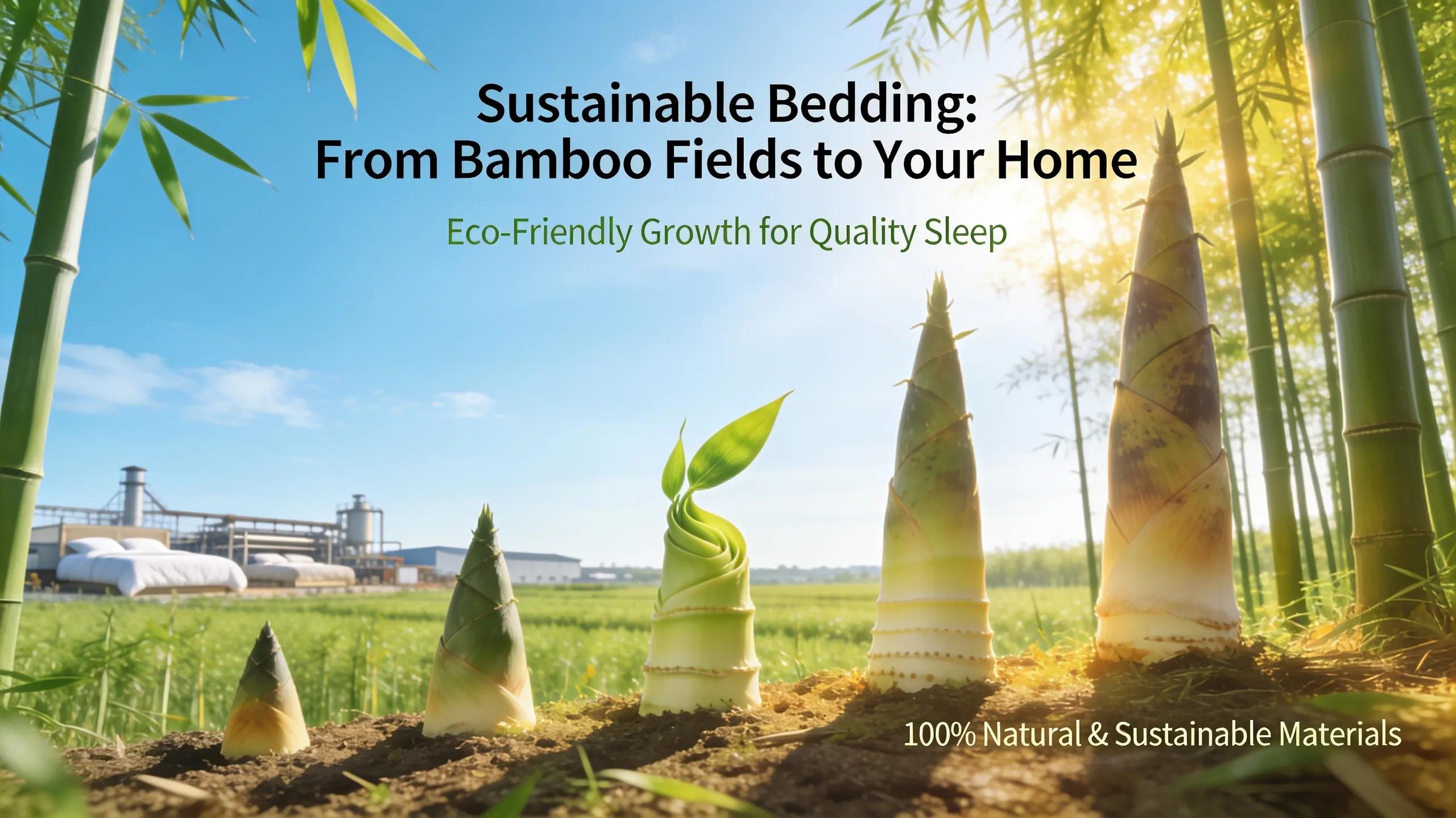 Bamboo field representing sustainable practices in Adorearth bedding production, highlighting eco-friendliness