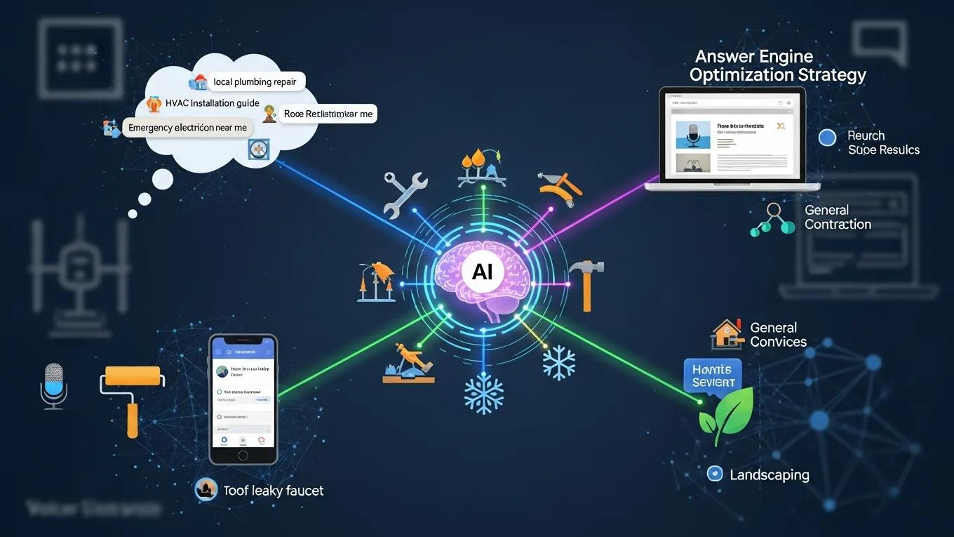 answer engine optimization strategy for home service contractors combining content and AI signals