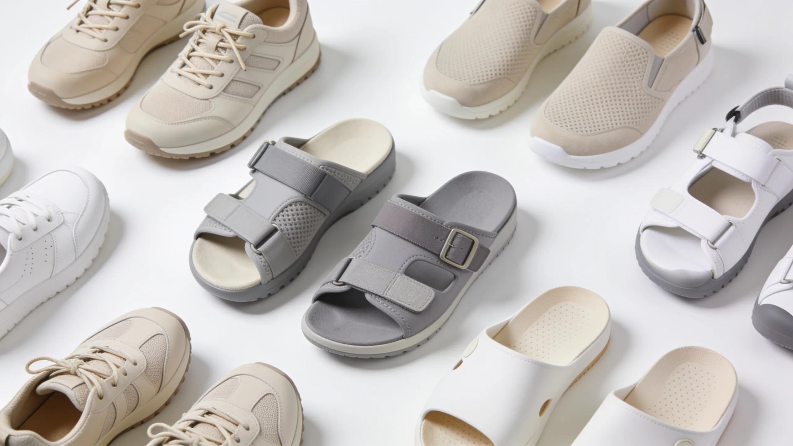 couple enjoying a walk in supportive walking shoes for arthritis relief in a park