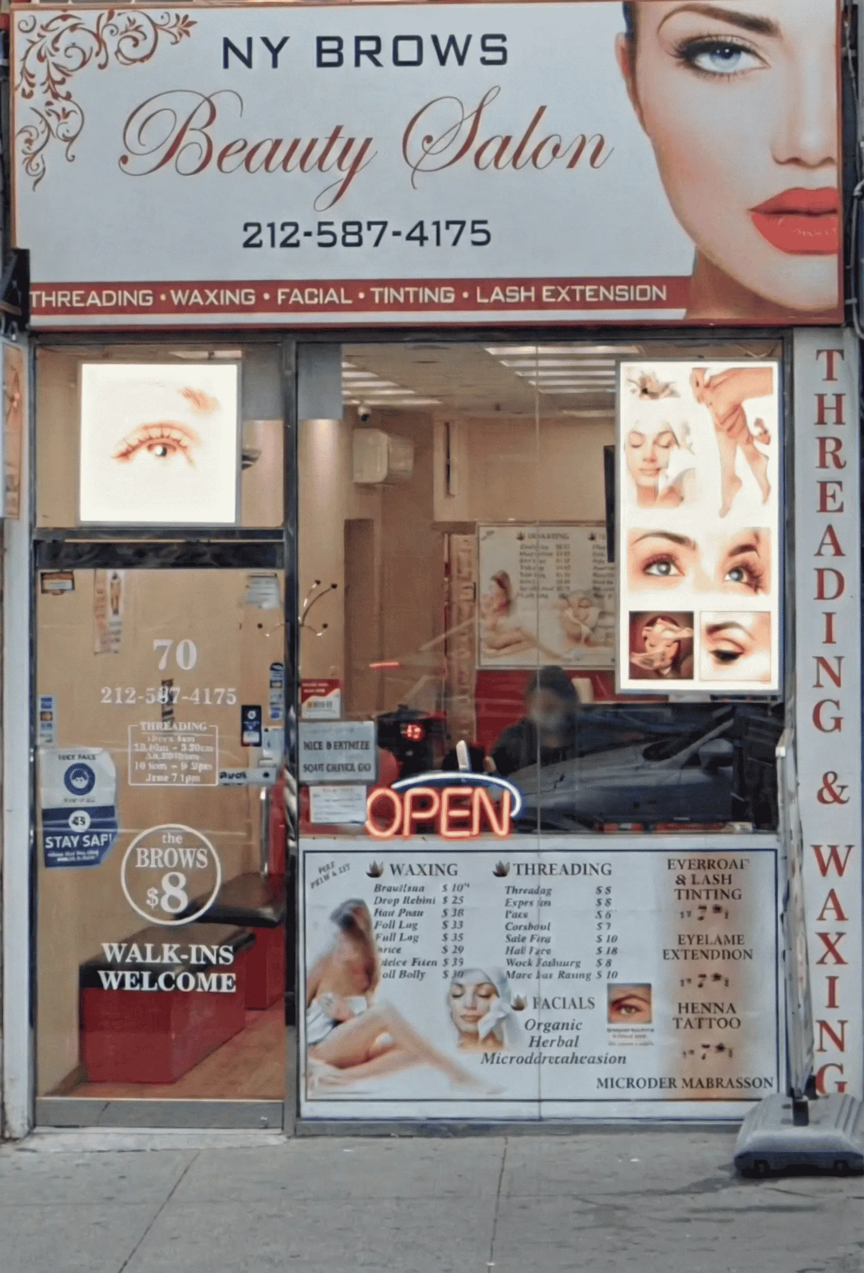 Eyebrow Threading, Waxing & Organic Facials in Manhattan