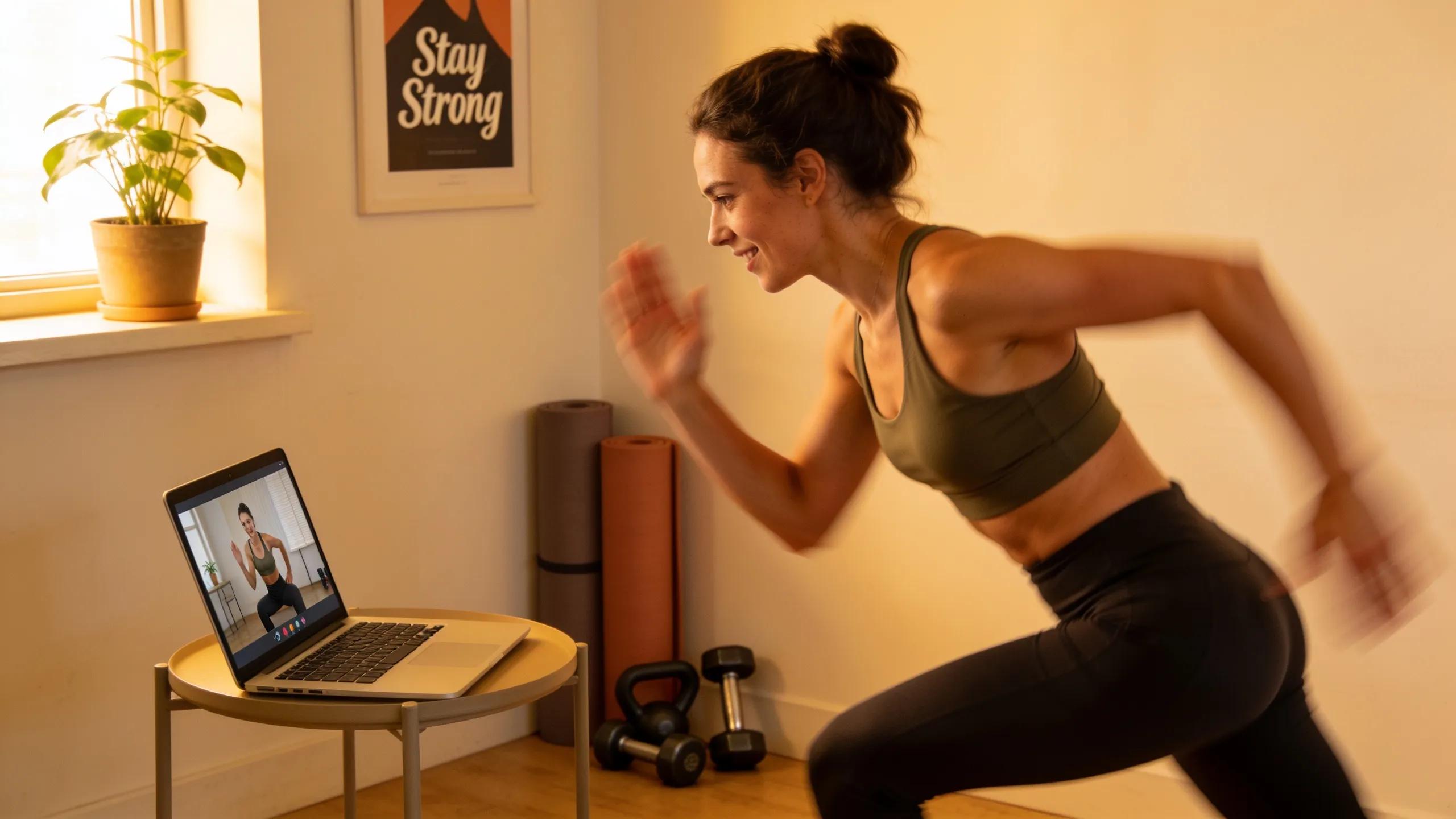 Personal trainer coaching a client through exercises, illustrating the personalized approach to fitness training