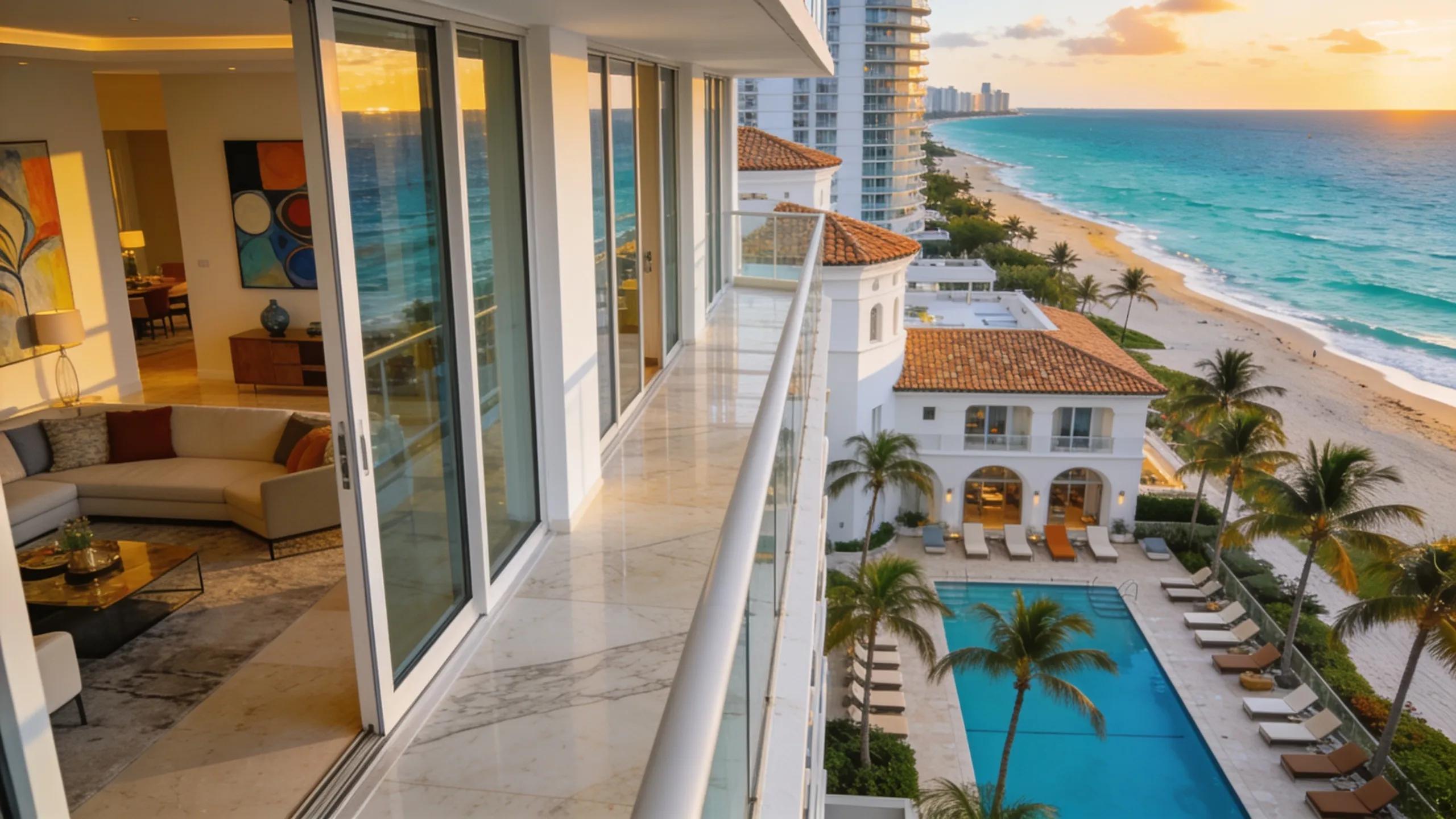 Luxury condo in Bayshore Miami Beach overlooking the ocean