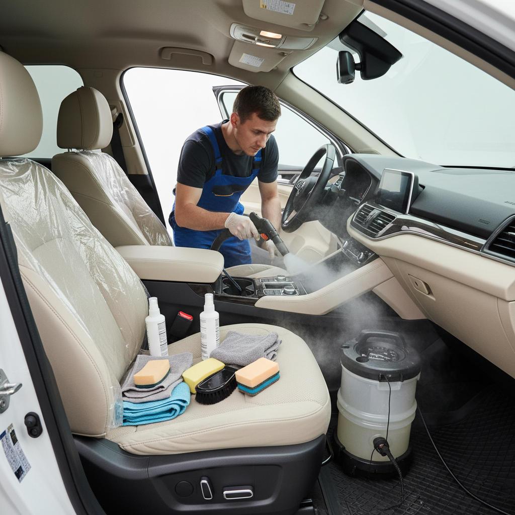 Thorough Interior Cleaning and Engine Bay Detailing