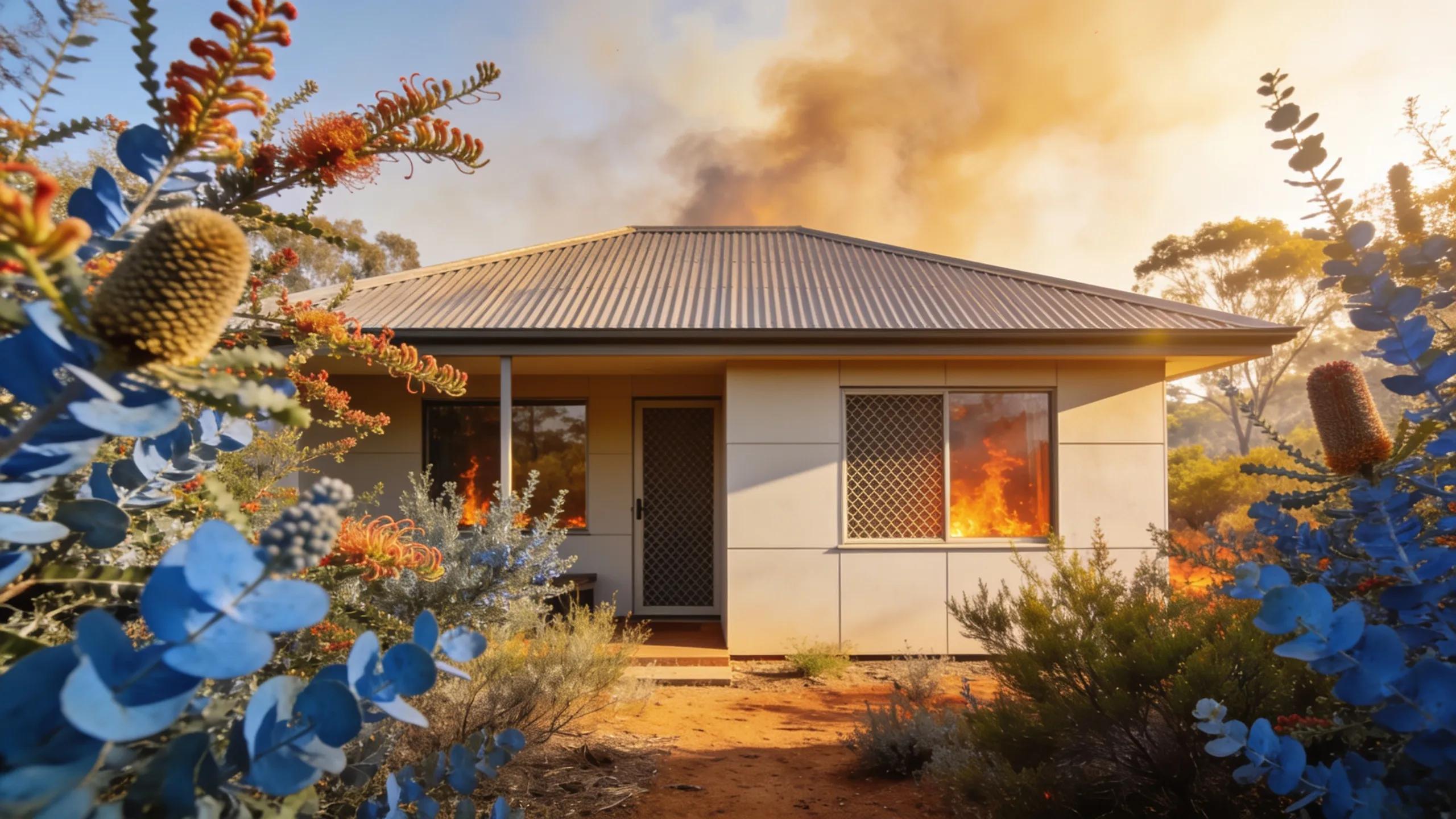 Modern Australian home with fire-resistant insulation in bushfire-prone area