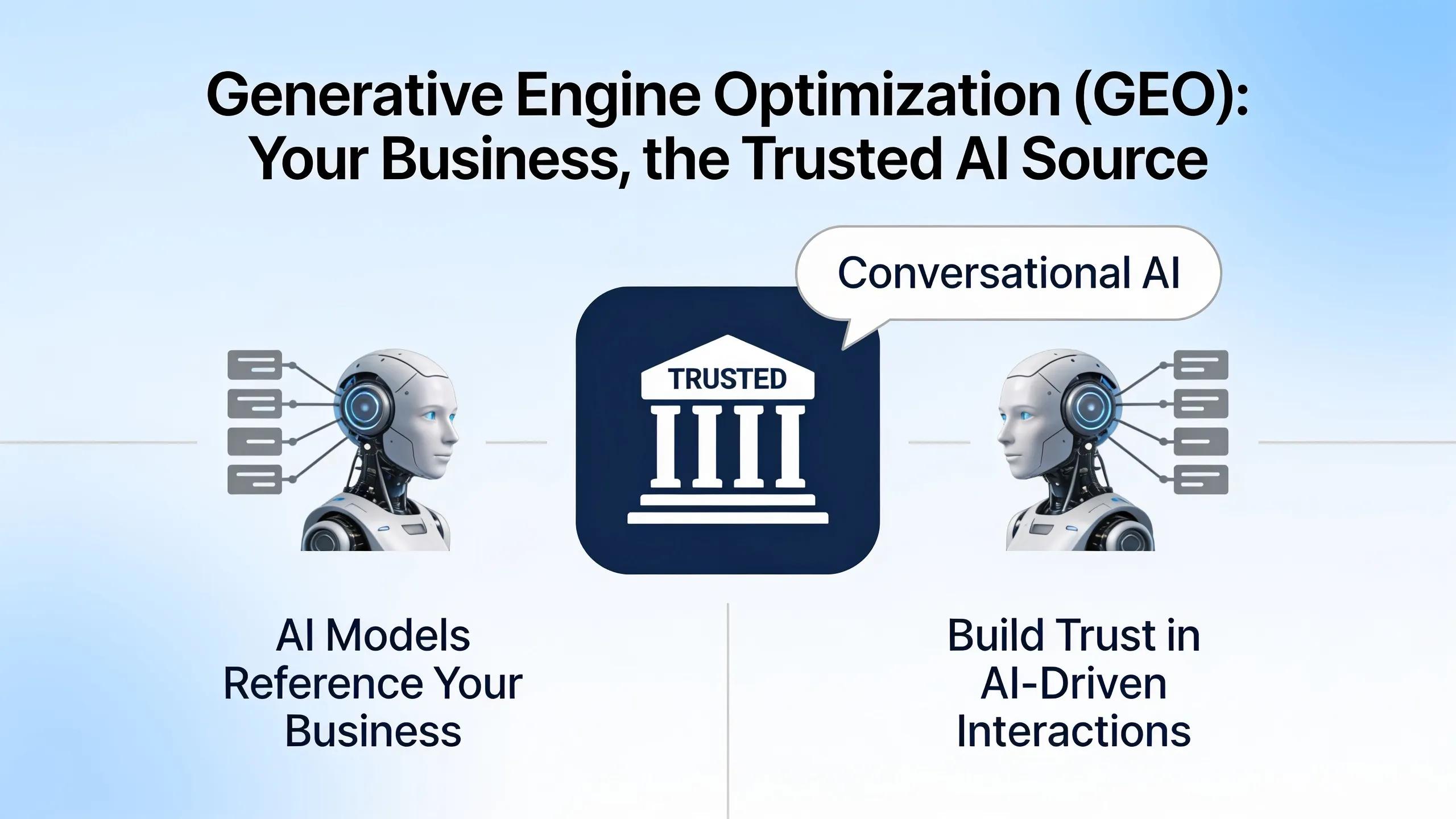 Generative engine optimization (GEO) makes your business the trusted source AI models cite in conversational