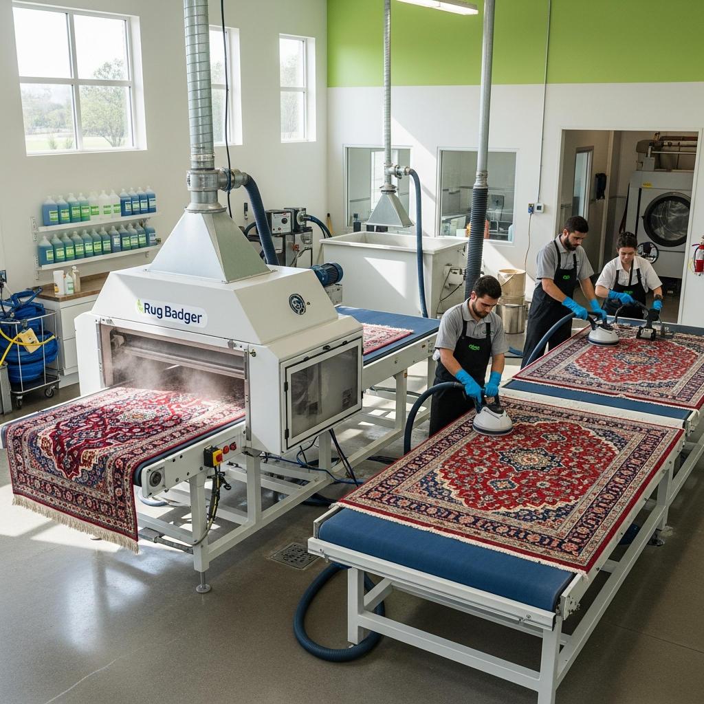 Our Rug Cleaning Method Using Rug Badger