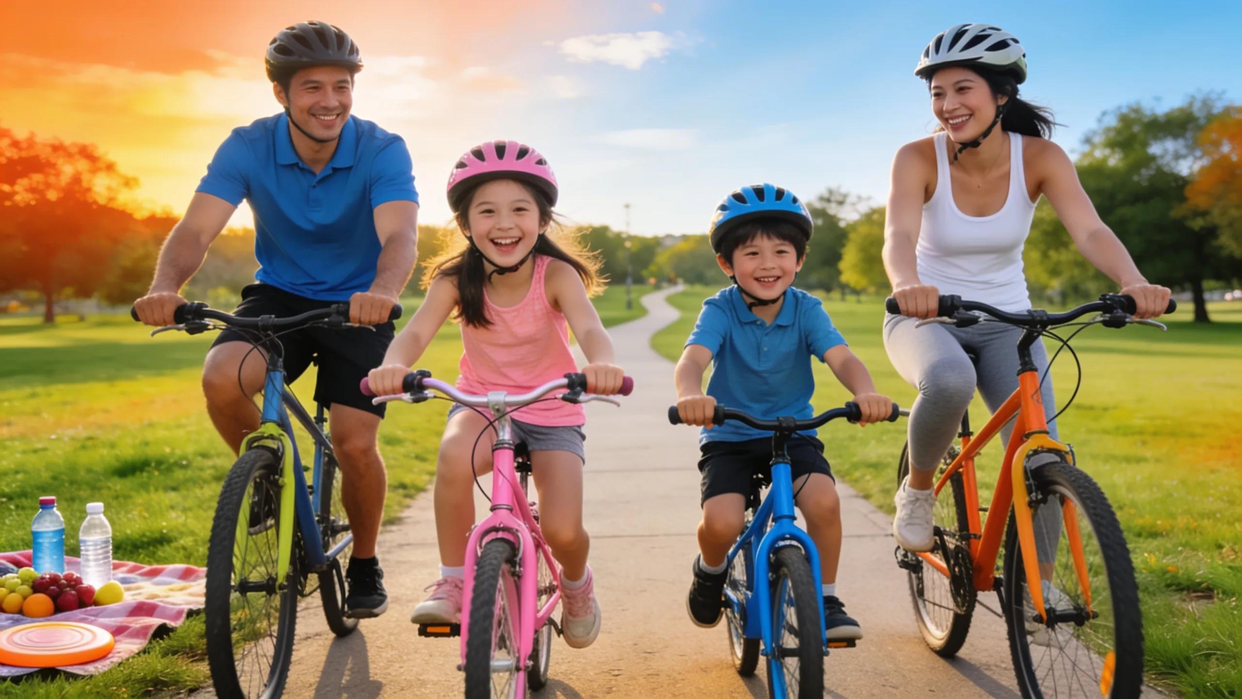 Family enjoying outdoor activities, symbolizing benefits of comprehensive health insurance