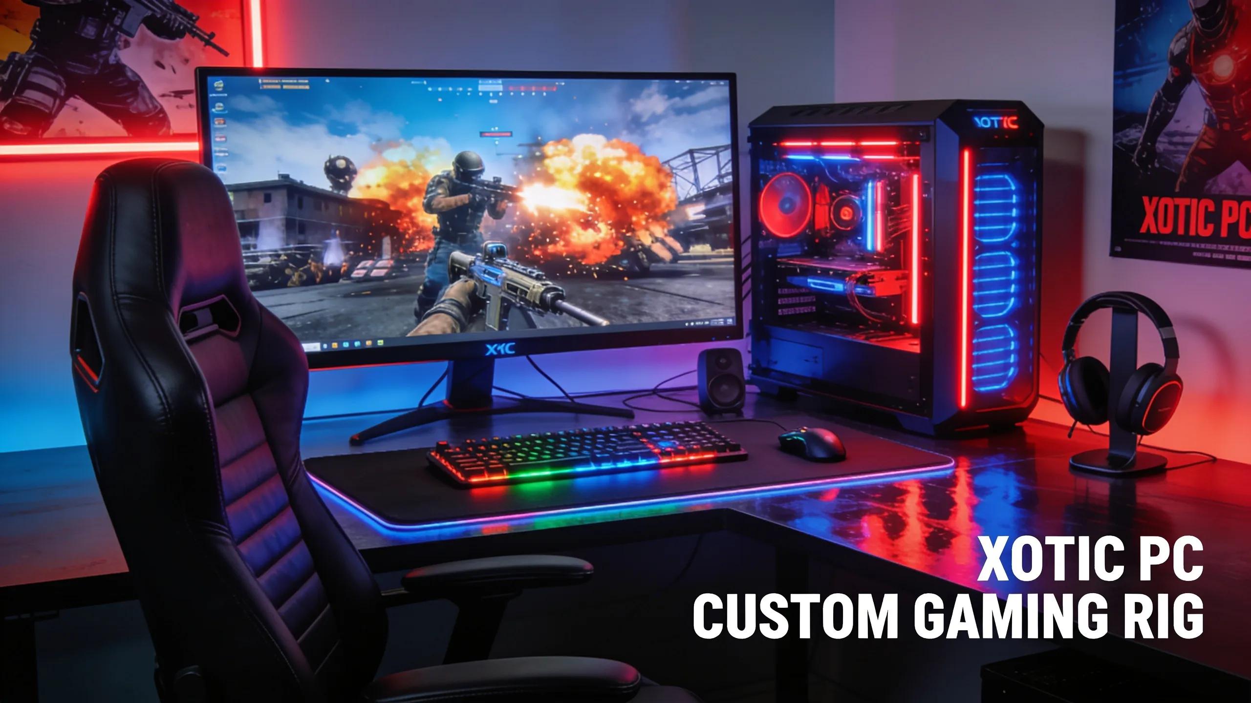 Customized gaming PC setup from XOTIC PC showcasing gaming performance