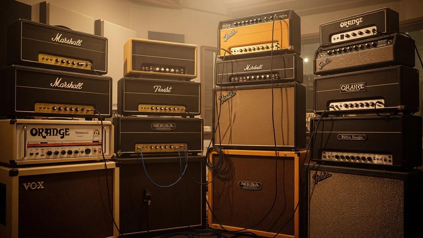 Visual representation of  guitar amplifiers,