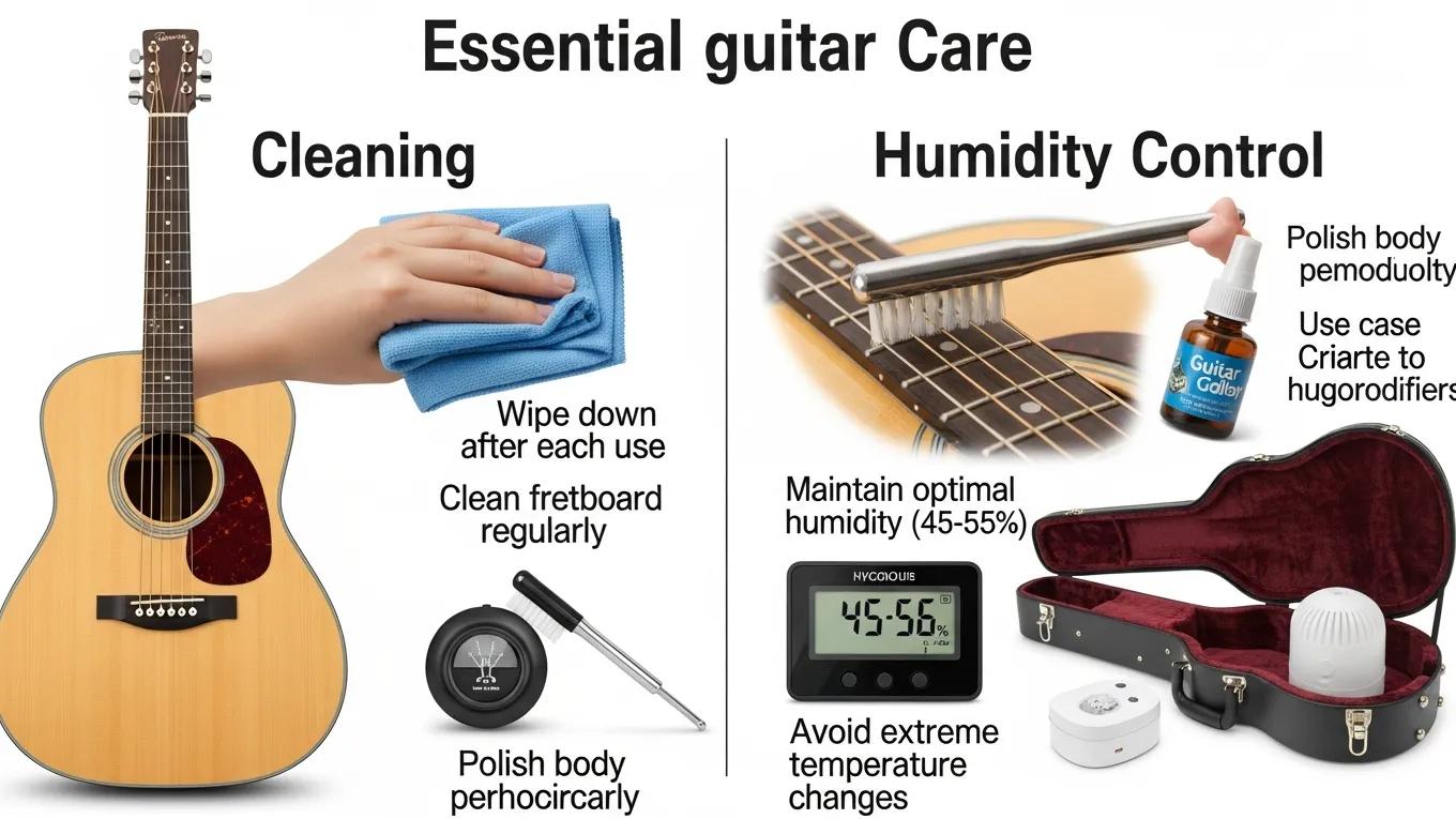 Guitar care: cleaning and humidity control essentials