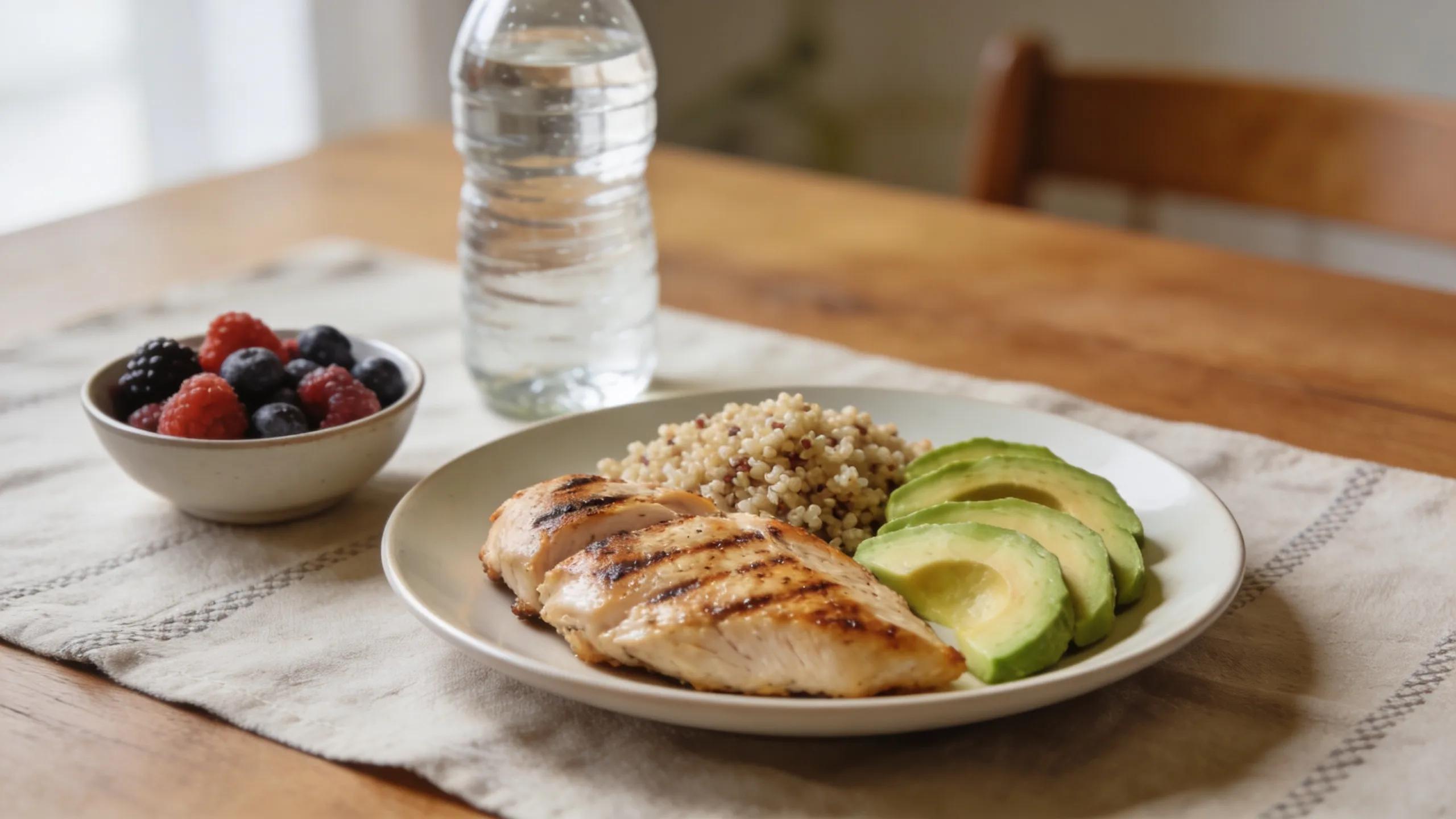 Balanced meal prepared for optimal timing around workouts