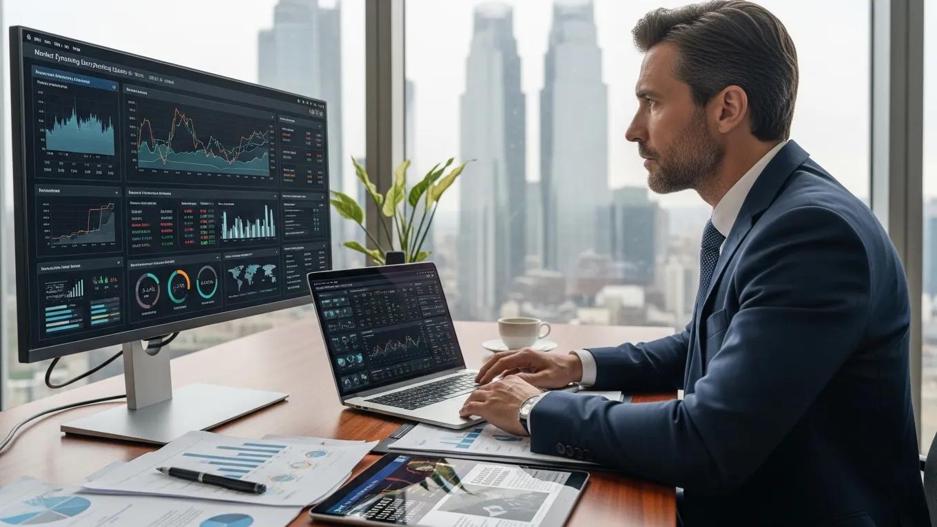 Financial expert analyzing market dynamics affecting non-performing loan pricing