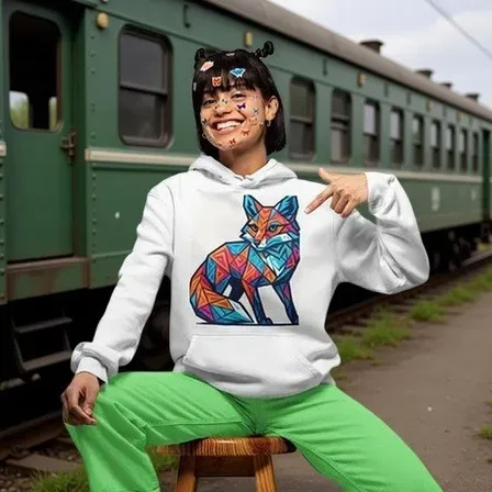 Diverse individuals in graphic hoodies showcasing urban streetwear style and self-expression