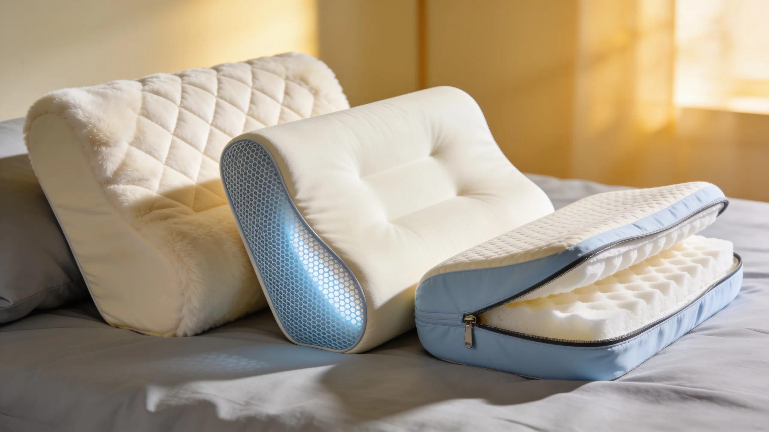 Showcasing the best adjustable memory foam pillows for side sleepers on a cozy bed