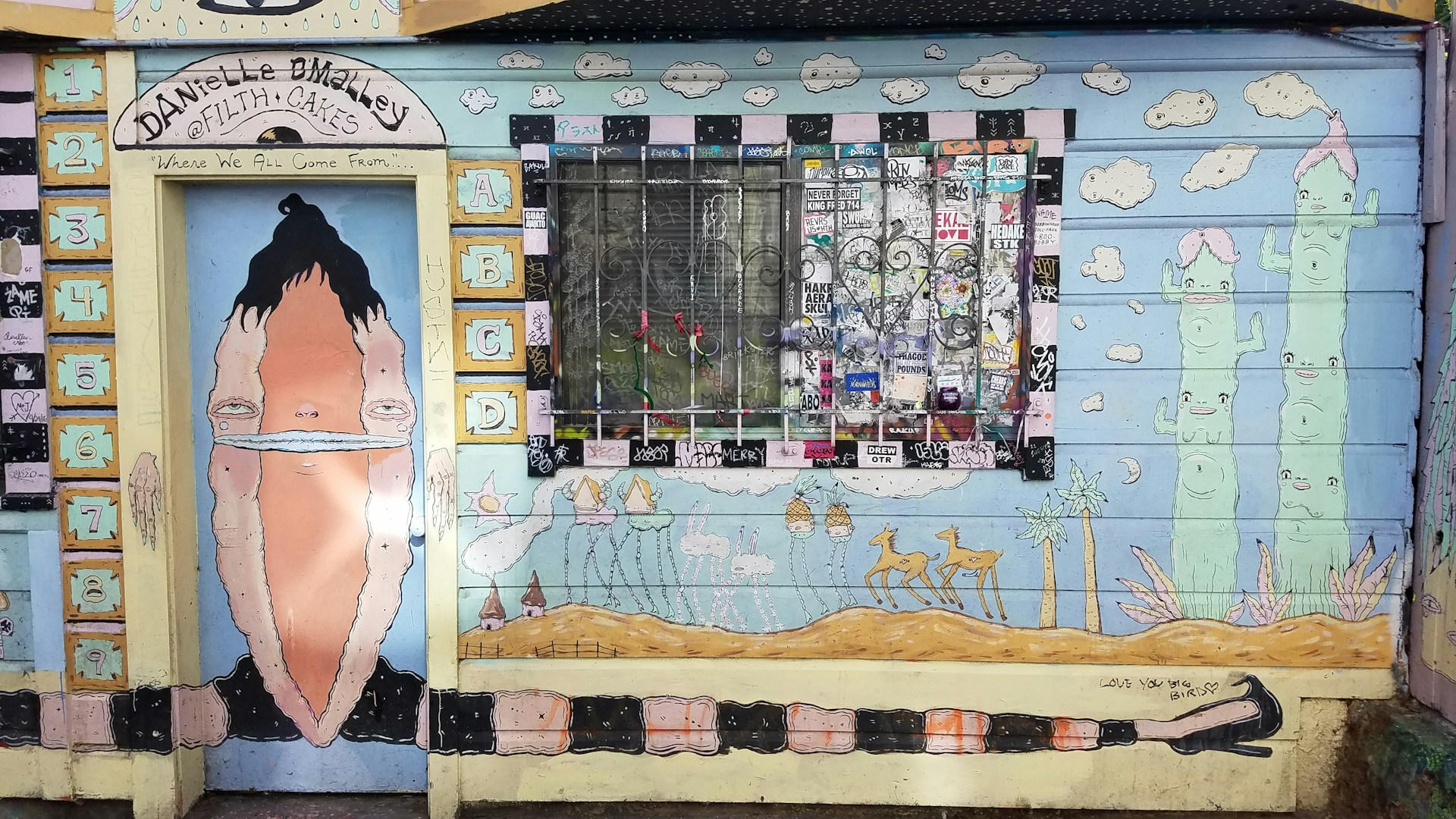 Colorful mural in North Beach, San Francisco