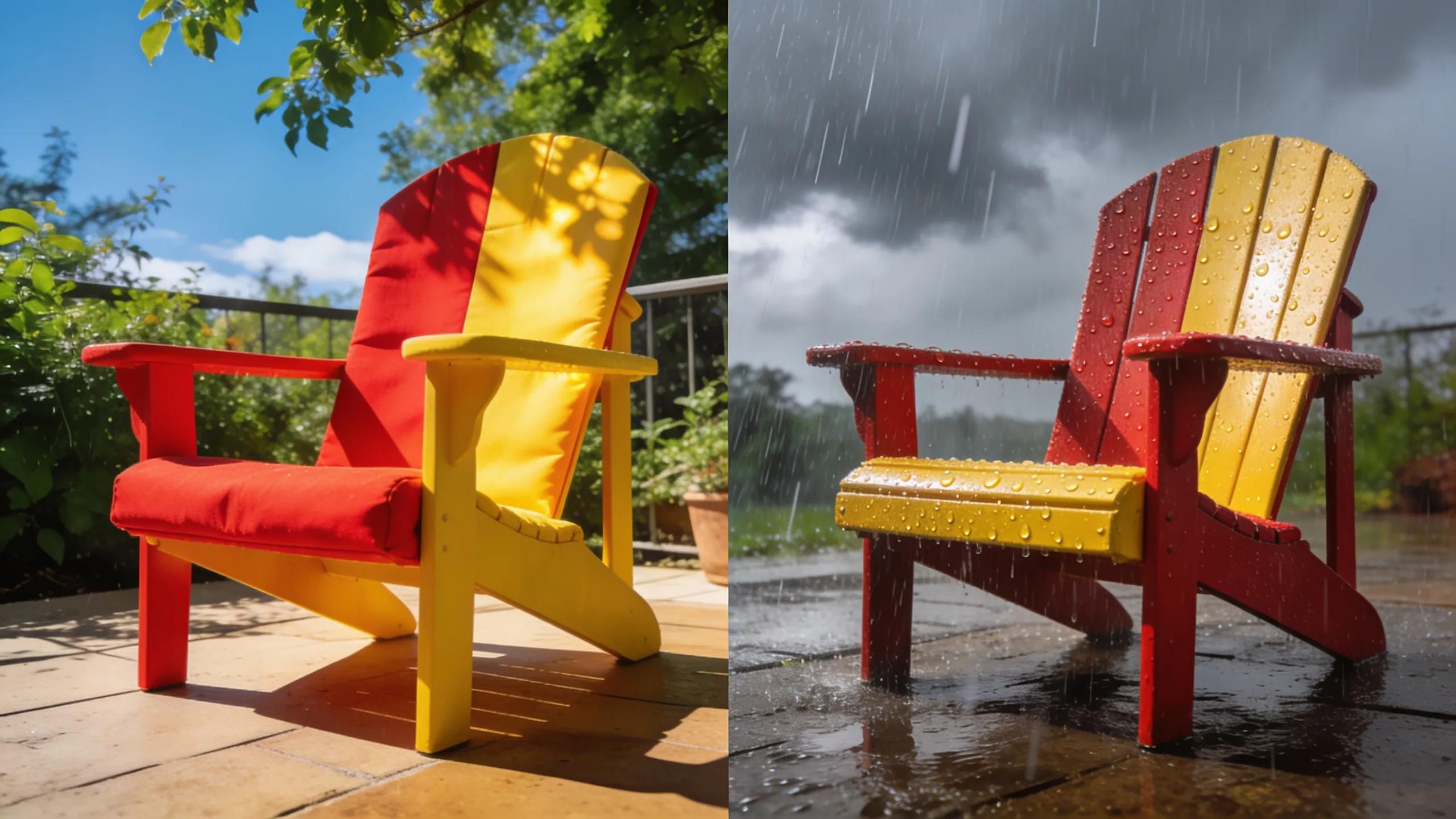 Poly outdoor furniture demonstrating weather resistance in an outdoor setting