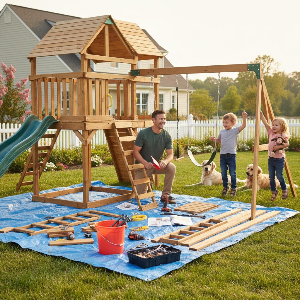 Discover American Crafted Wooden Playsets for Your Family's Outdoor Space