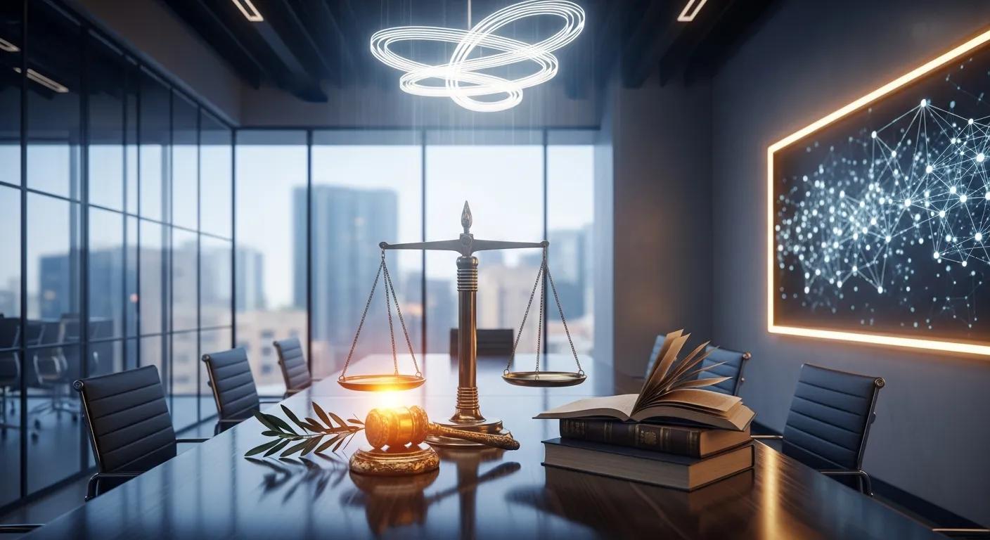 modern law office discussing ethical legal practices Symbolism only