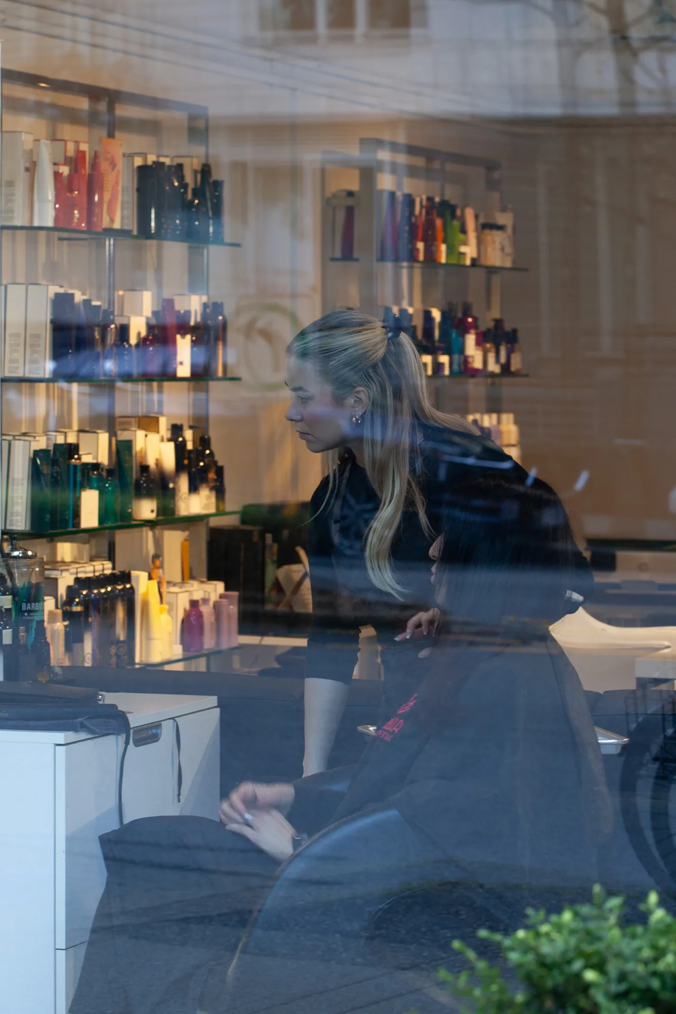 Stylist consultation with a client at a luxury Vancouver salon