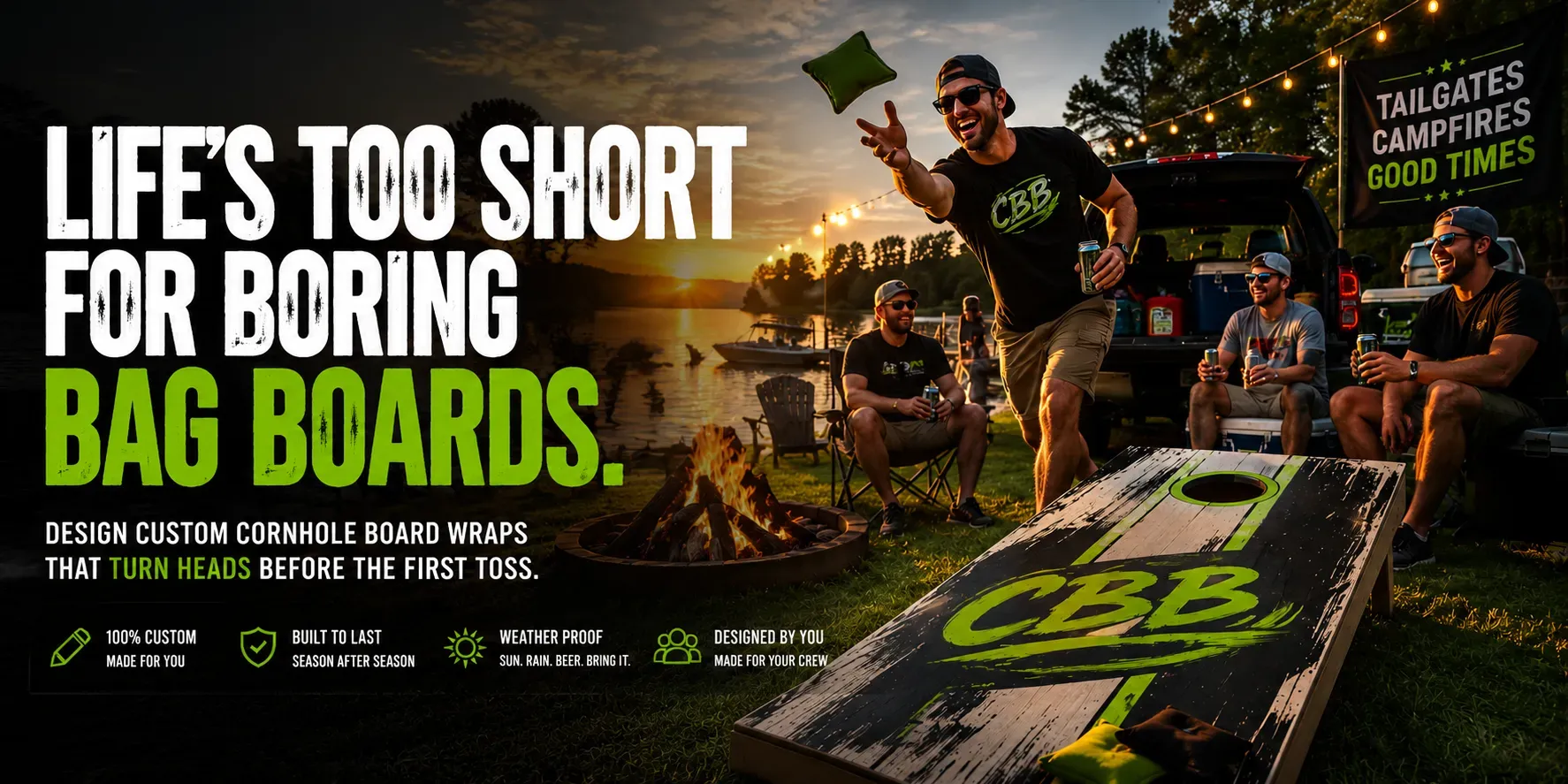 Transform Your Cornhole Boards with Custom Designs Today!