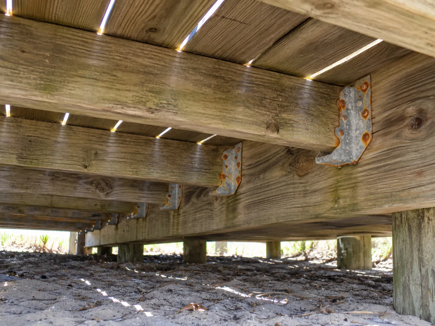 Rusted deck hardware