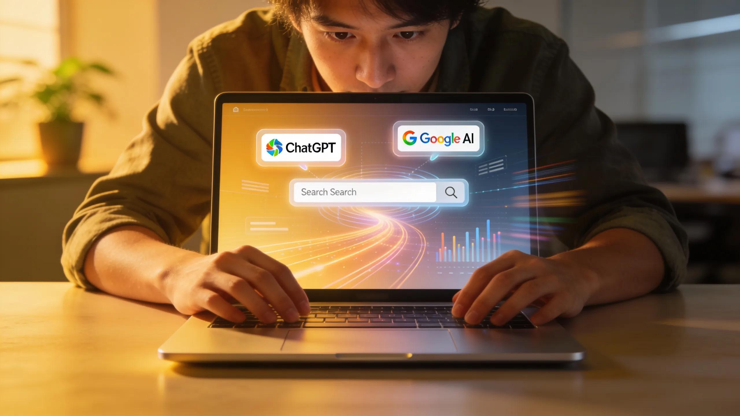 User engaging with answer engines for sports betting insights, highlighting AEO benefits