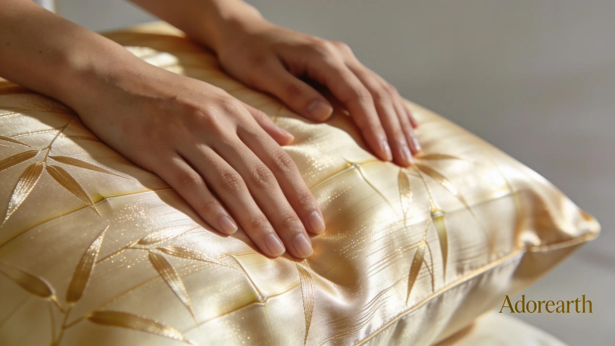 Close-up of bamboo bedding showcasing its soft and luxurious texture