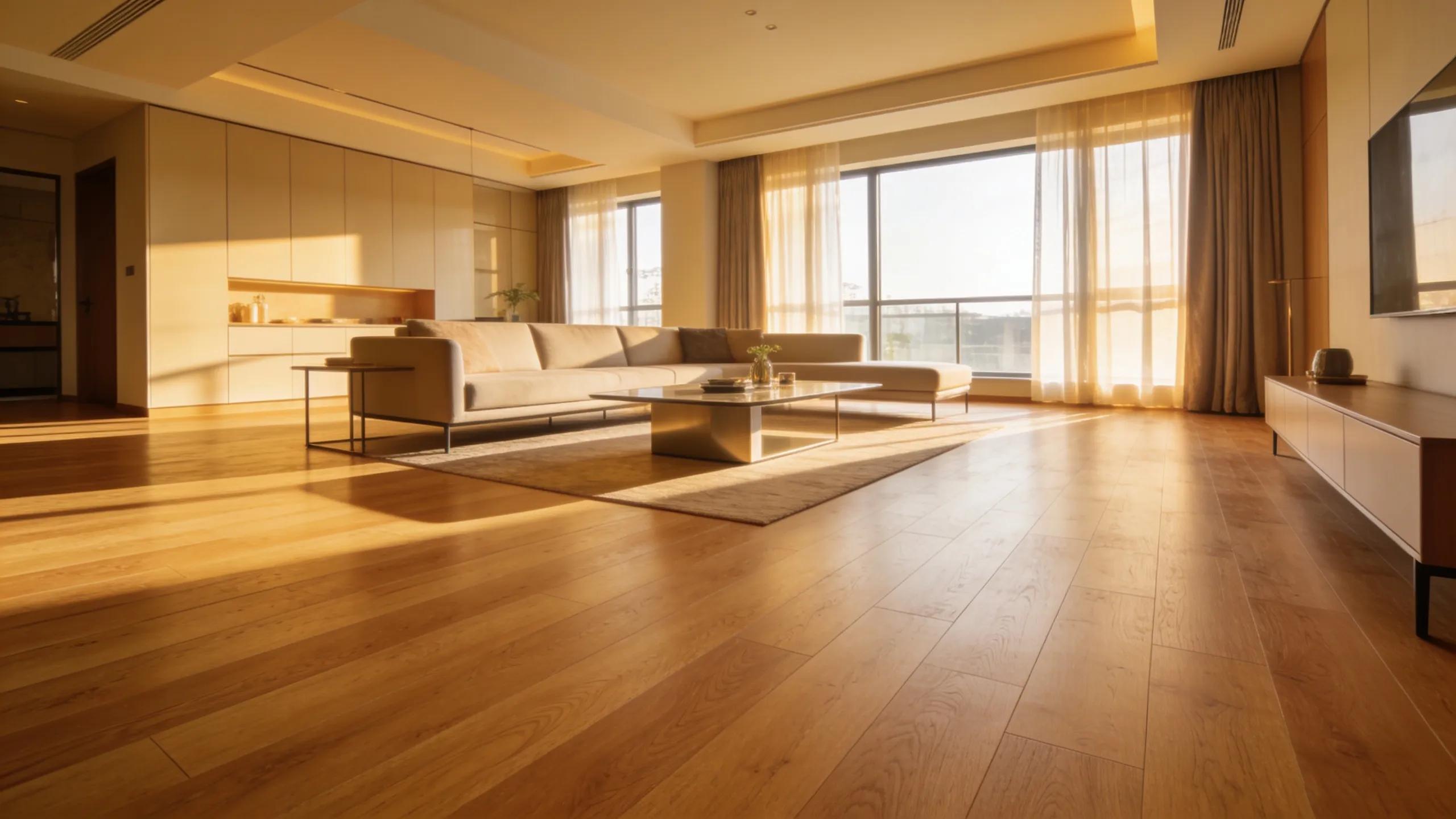 Living room with hardwood flooring and luxury vinyl plank options